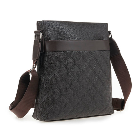 Verde Ανδρική Τσάντα Ώμου/Χιαστί 13-0108 Καφέ